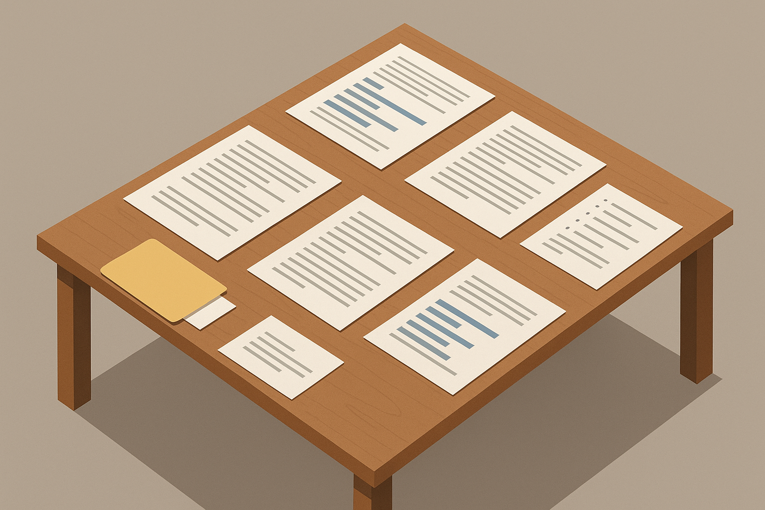 tabulku s dokumentací